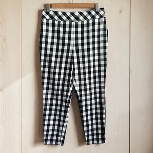 Juicy Couture Pants Women's 10 New NWT Gingham Black White Preppy Office Picnic
